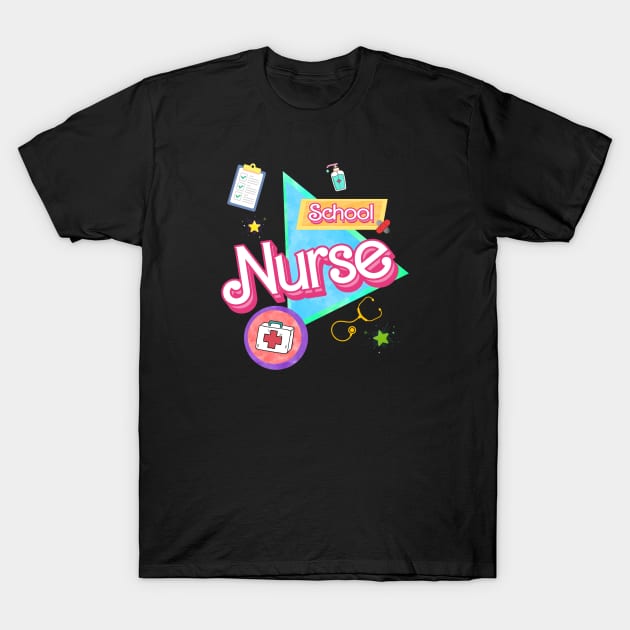School Nurse Retro Bar Bee Edition T-Shirt by Duds4Fun